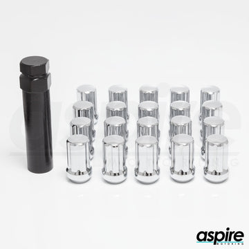 Spline Chrome Lug Nuts - aspire MOTORING